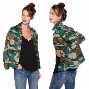 J.Crew Women's Green Camouflage Utility Shirt-jacket